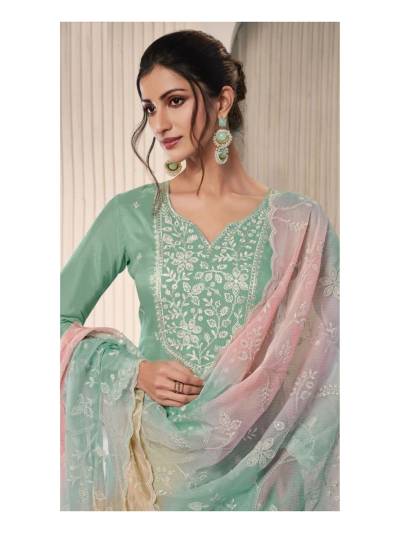 OMBRE BY OS DESIGNER SILK SALWAR SUIT WHOLESALER IN INDIA
